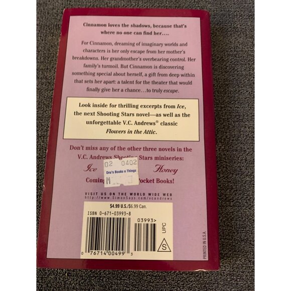 V.C. Andrews "Shooting Stars: Cinnamon" Paperback Novel - Picture 2 of 5